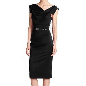Black Halo
Belted Sheath Dress